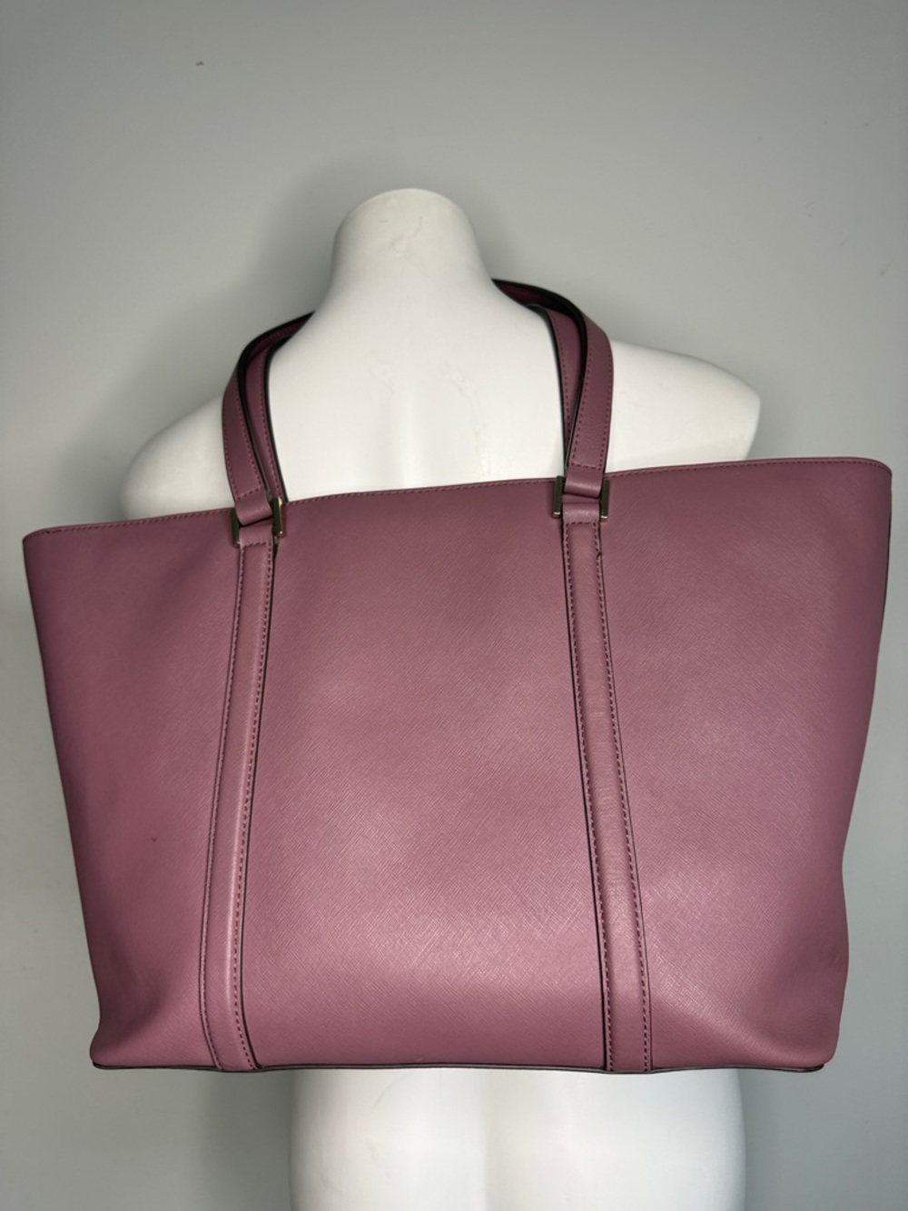 Kate Spade NY Jules Tote Pink Plum Saffiano Leather Large - Picture 3 of 7